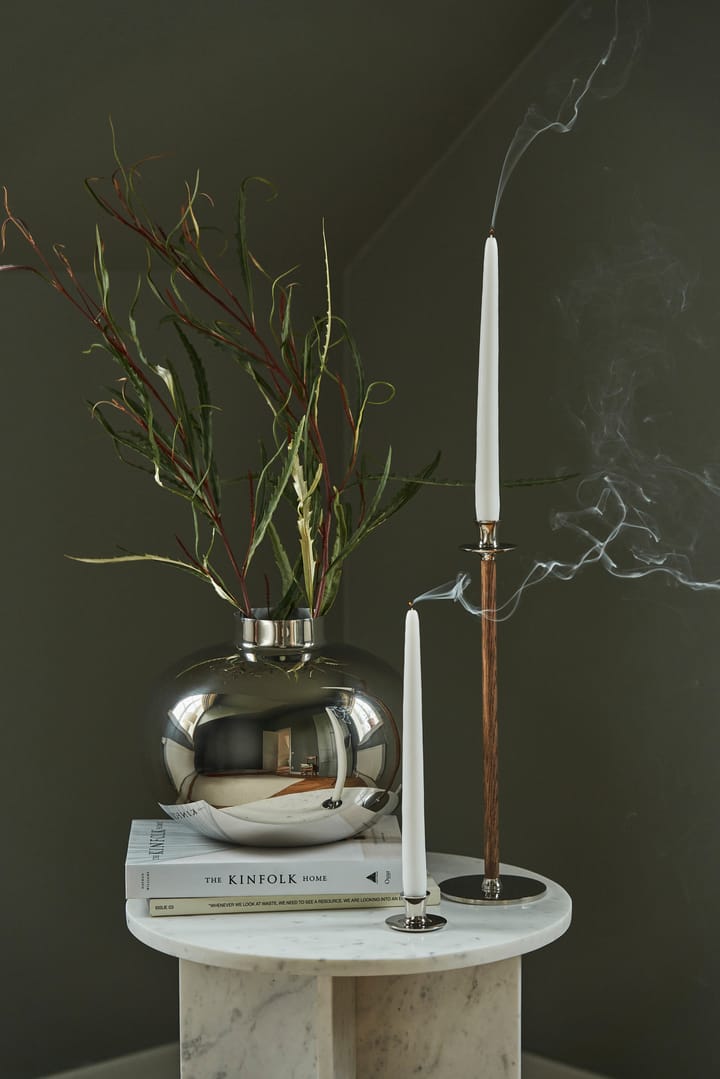 Candelieri bassi Basso, Ottone nichelato Hilke Collection