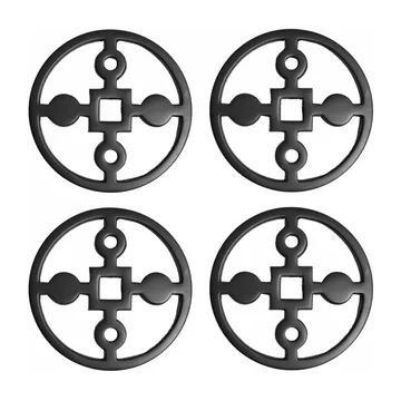 Confezione da 4 sottobicchieri Anima Gemella - Nero - Hilke Collection