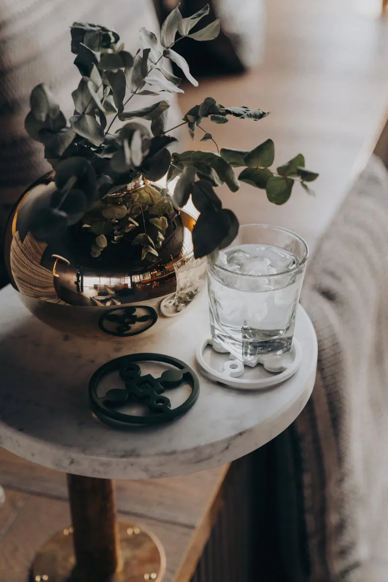 Confezione da 4 sottobicchieri Anima Gemella, Nero Hilke Collection