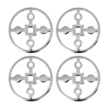 Confezione da 4 sottobicchieri Anima Gemella - Ottone nichelato - Hilke Collection