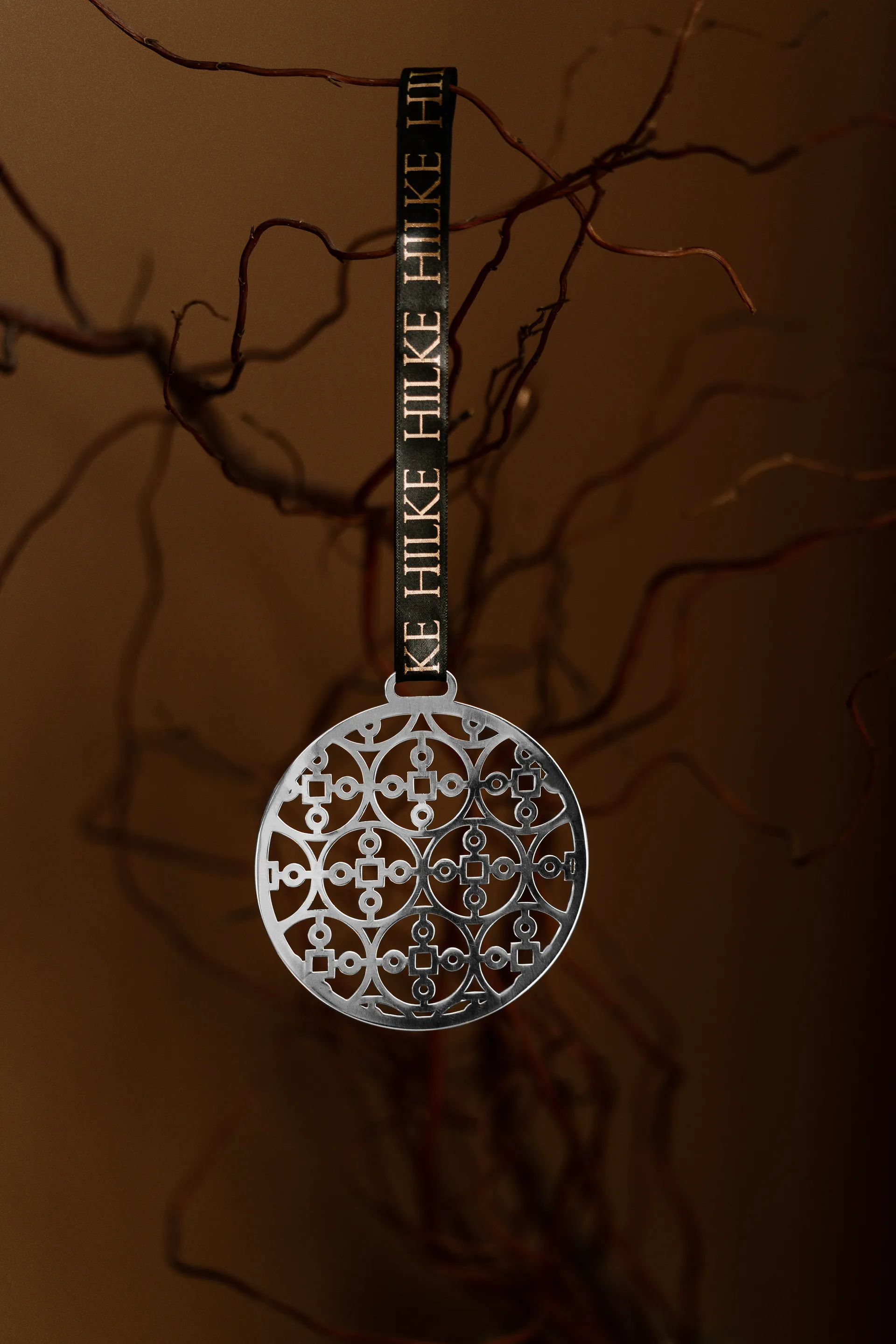 Decorazione per albero di Natale Anima Gemella 2, Ottone nichelato Hilke Collection