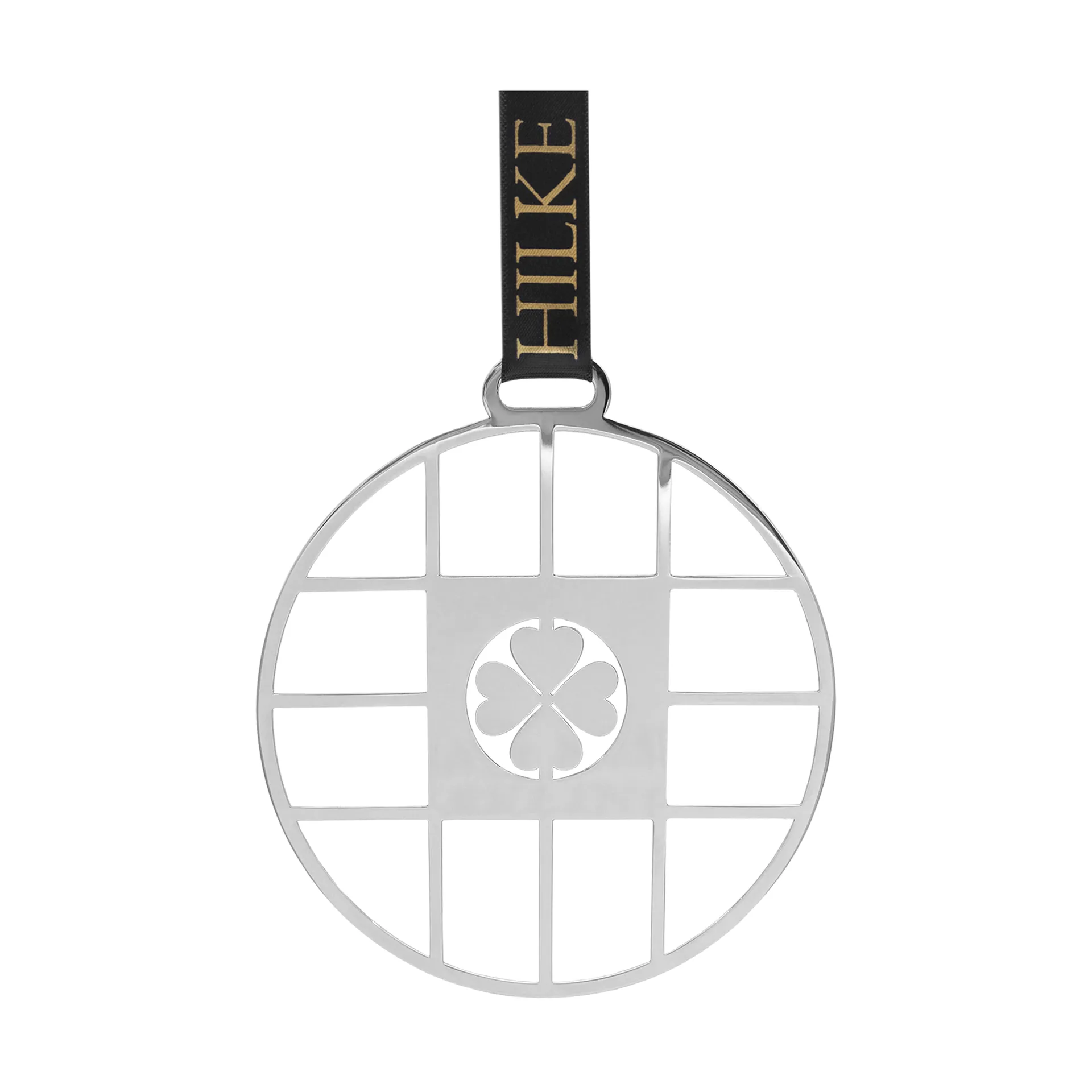 Decorazione per albero di Natale Felicità, Ottone nichelato Hilke Collection