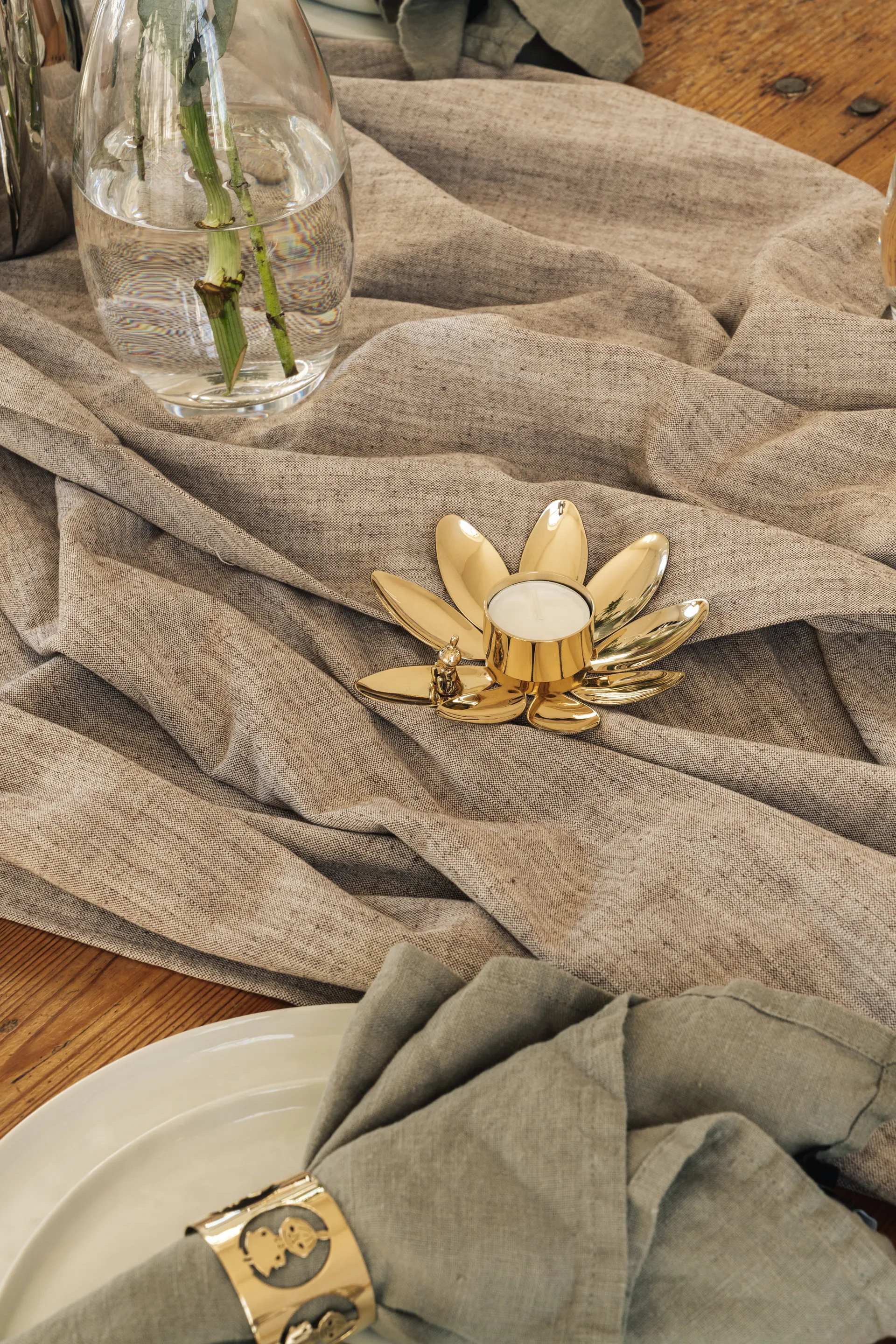 Portacandela Hilke X Mumin Lilla My , Ottone Hilke Collection