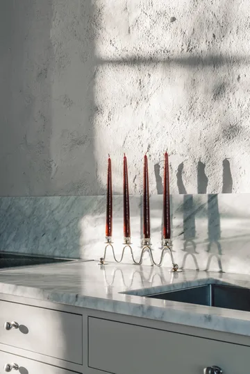 Portacandele dell'Avvento Lignano Sabbiadoro - Ottone nichelato - Hilke Collection