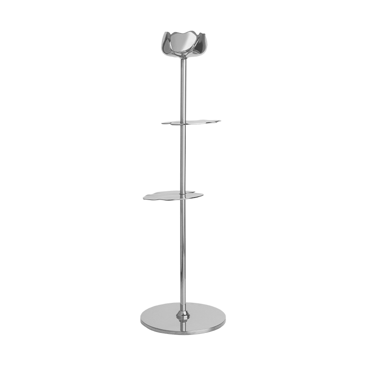 Portacandele Ninfea Alta 30 cm - Ottone nichelato - Hilke Collection
