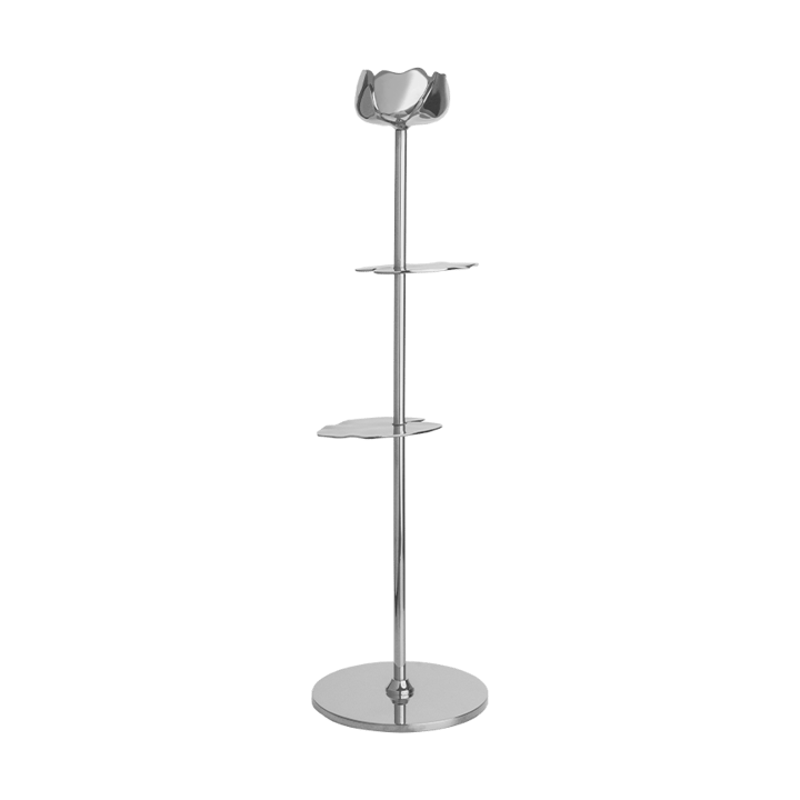 Portacandele Ninfea Alta 35 cm - Ottone nichelato - Hilke Collection