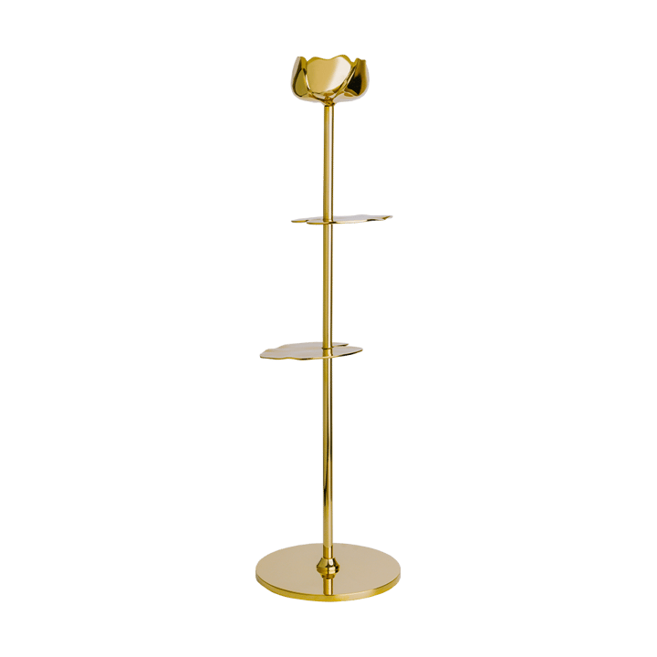 Portacandele Ninfea Alta 40 cm - Ottone - Hilke Collection