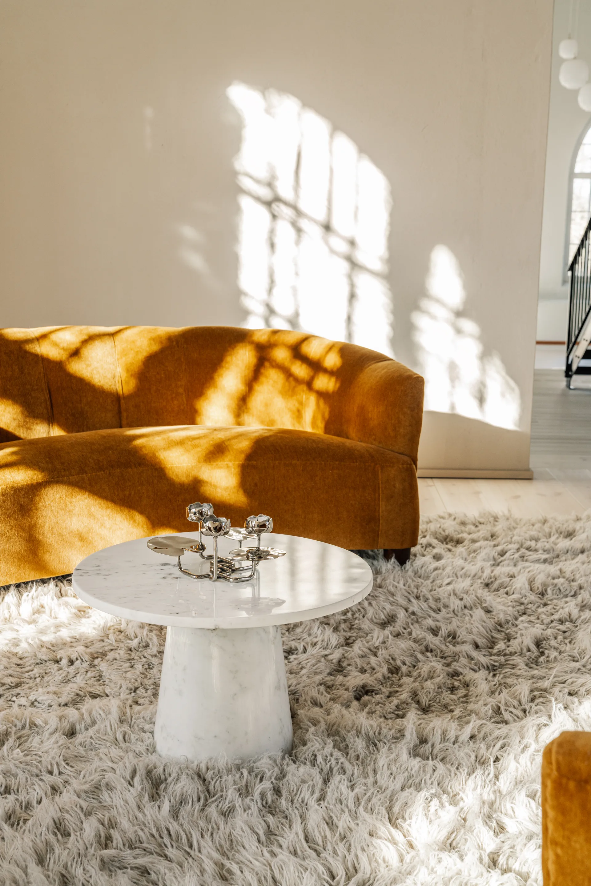 Portacandele Ninfea grande, Ottone nichelato Hilke Collection