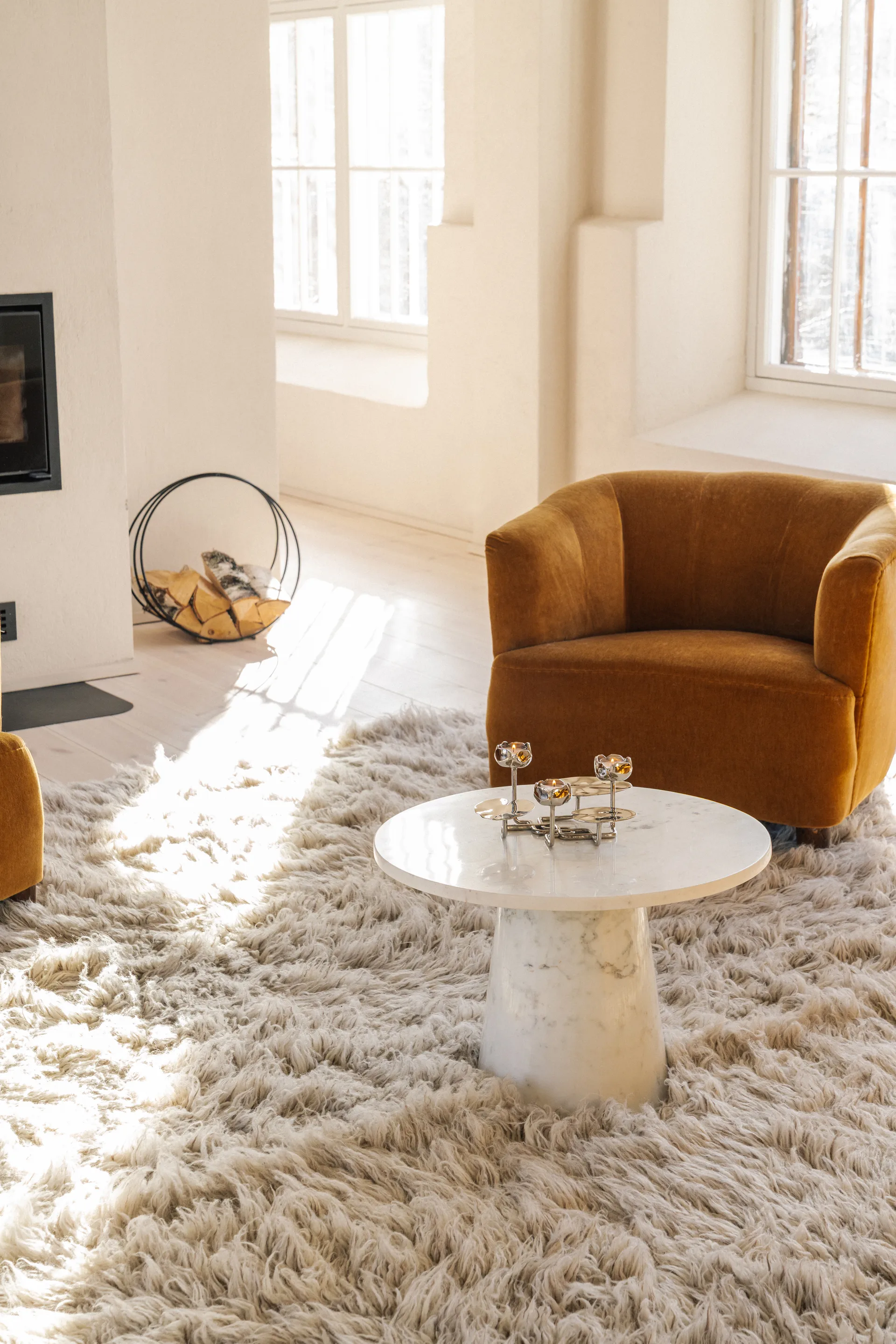 Portacandele Ninfea grande, Ottone nichelato Hilke Collection