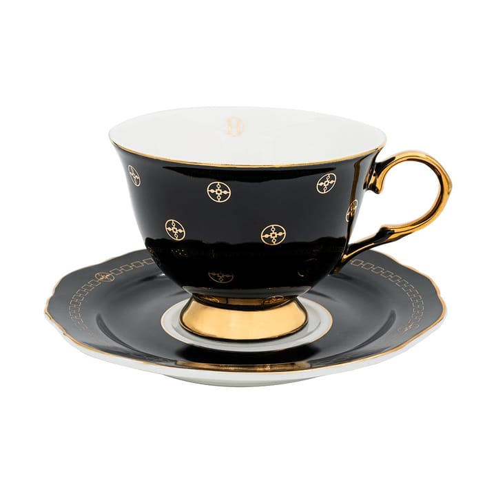 Tazza con piattino Anima Gemella Nero - 22 cl - Hilke Collection