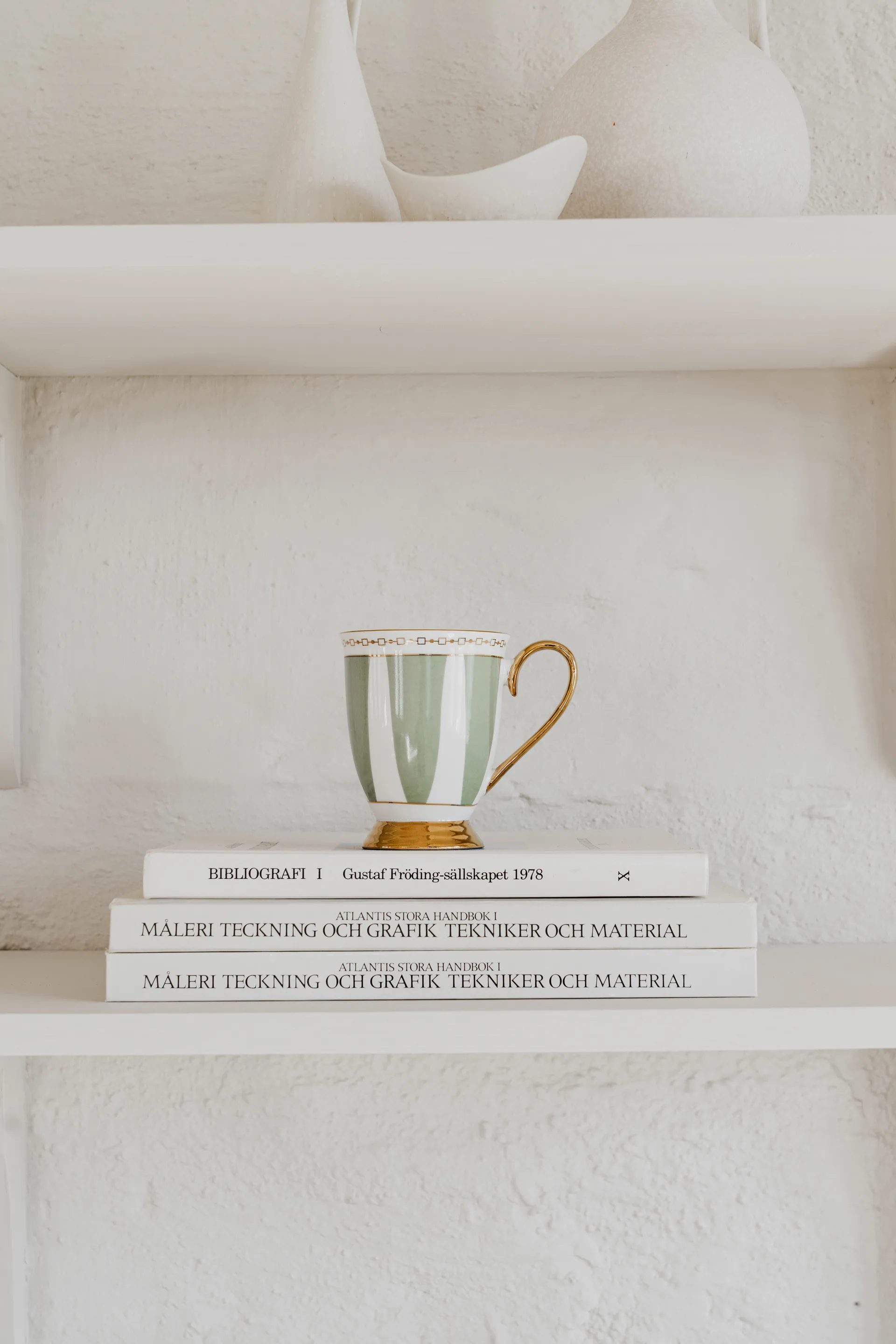 Tazza Strisce Salvia , 28 cl Hilke Collection