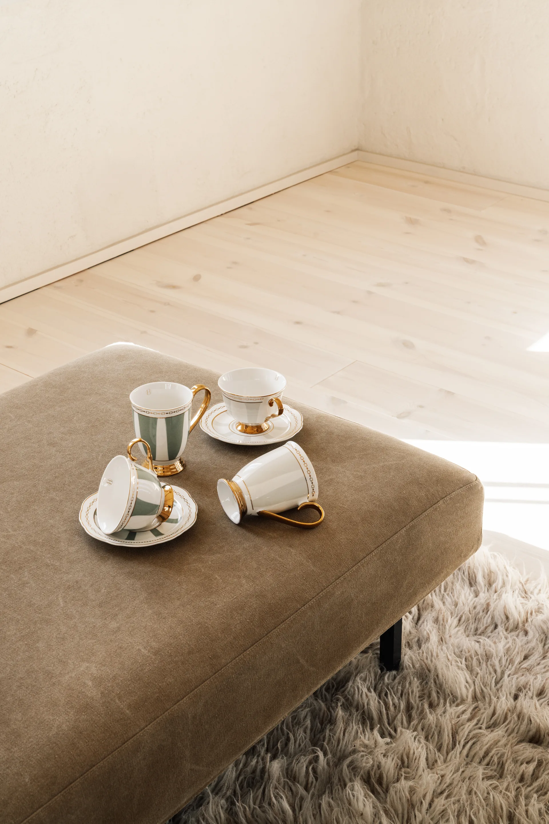 Tazza Strisce Salvia , 28 cl Hilke Collection