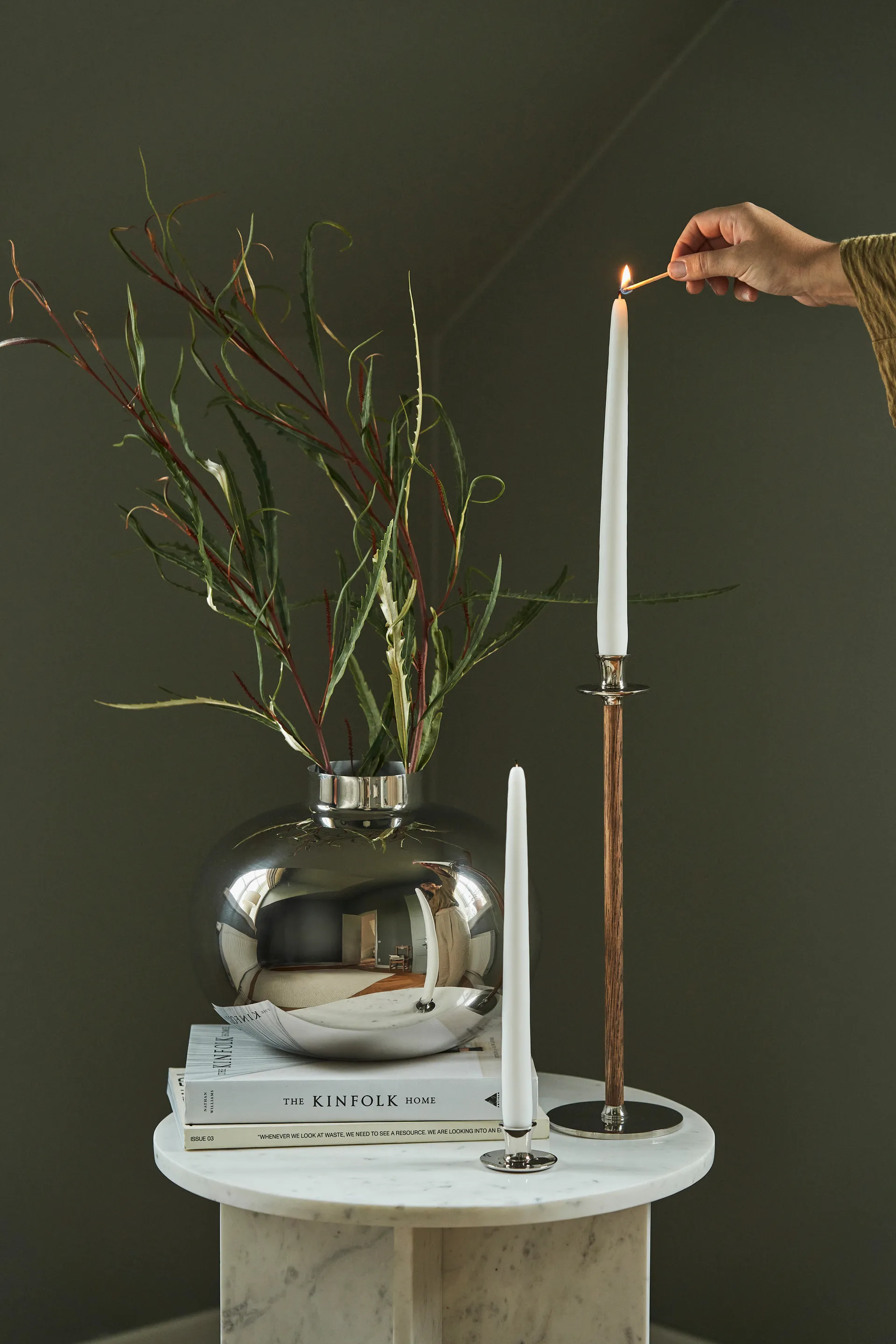 Vaso Amico Ø 29 cm, Ottone nichelato Hilke Collection