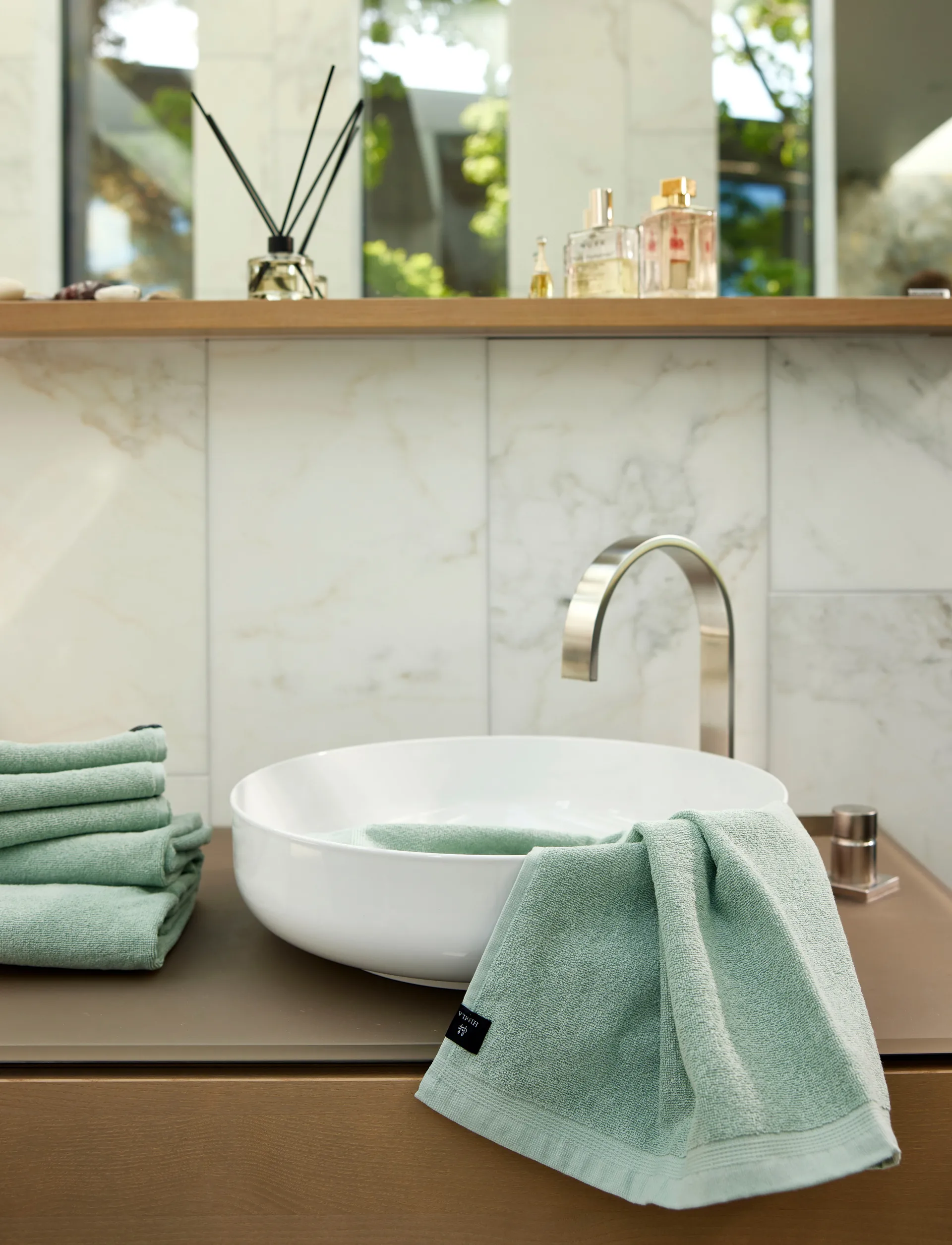 Asciugamano Lina, Aqua, 50x70 cm Himla