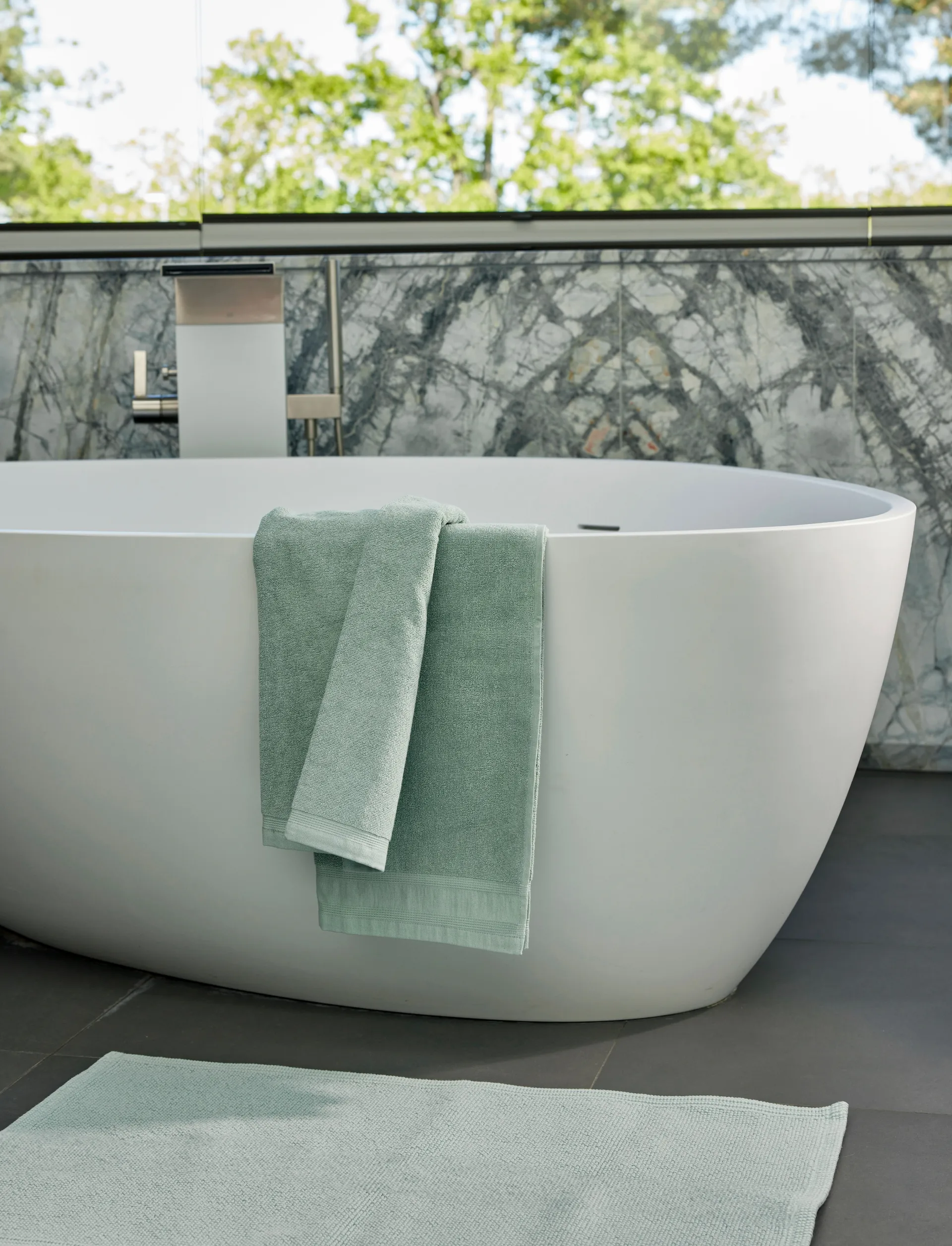 Asciugamano Lina, Aqua, 70x140 cm Himla