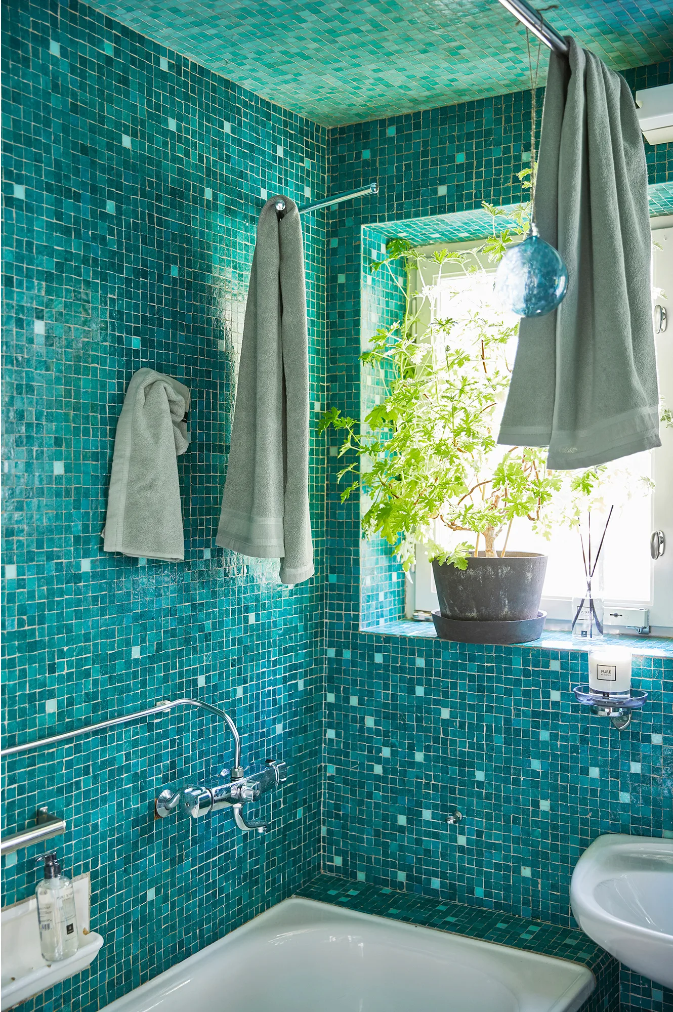 Asciugamano Lina sage, 50x70 cm Himla