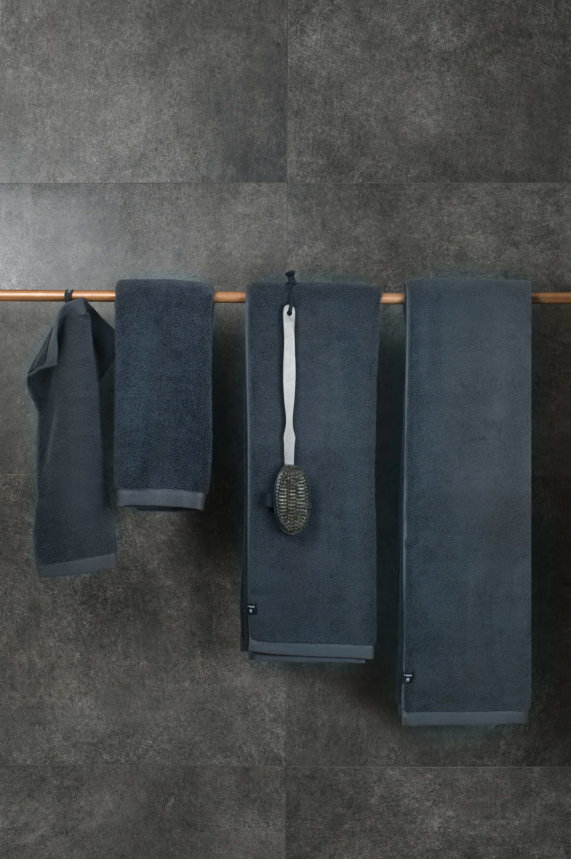 Asciugamano organico Maxime blue shadow, 30x50 cm Himla