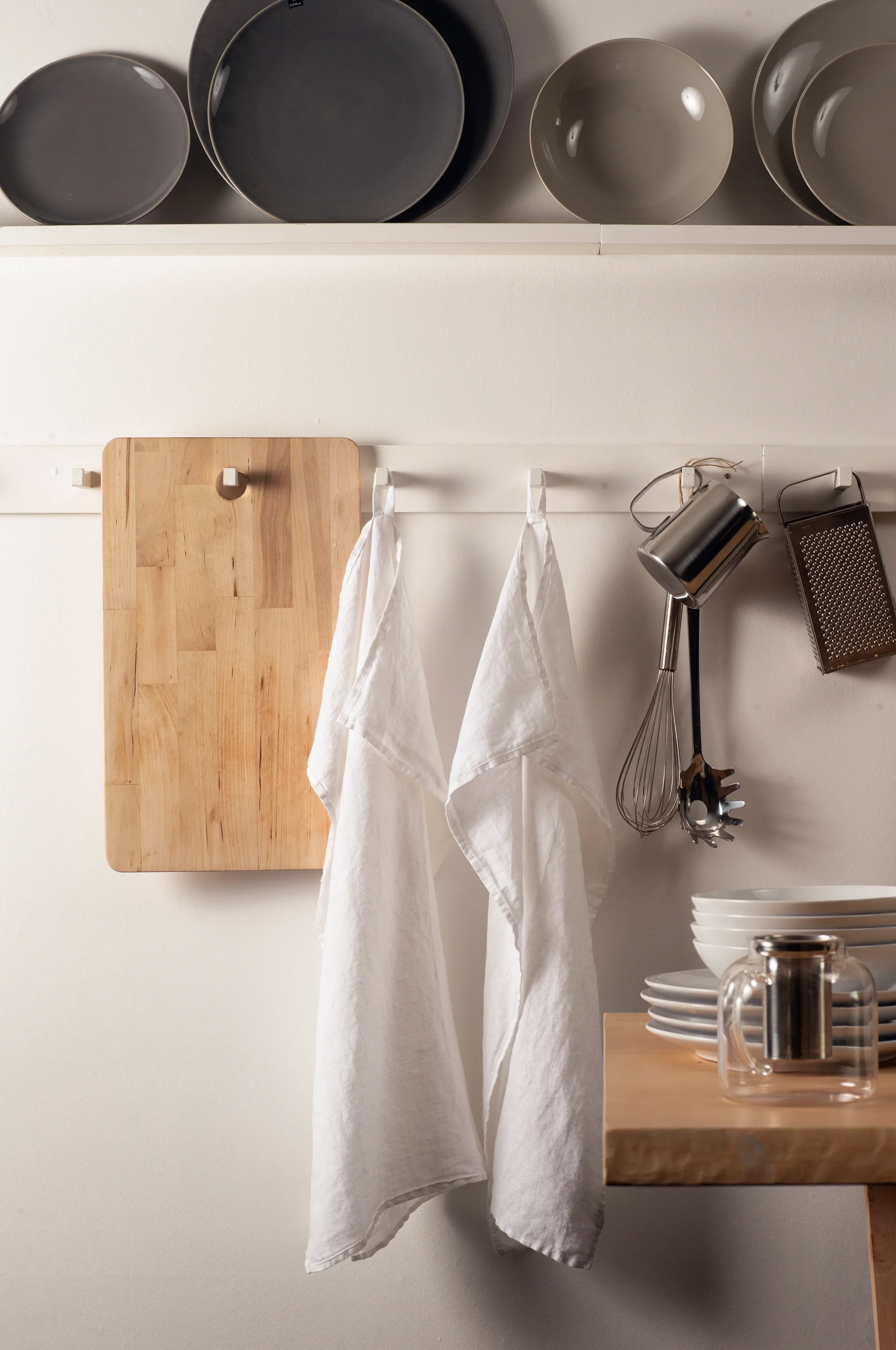 Confezione da 2 strofinacci da cucina Sunshine, Bianco Himla