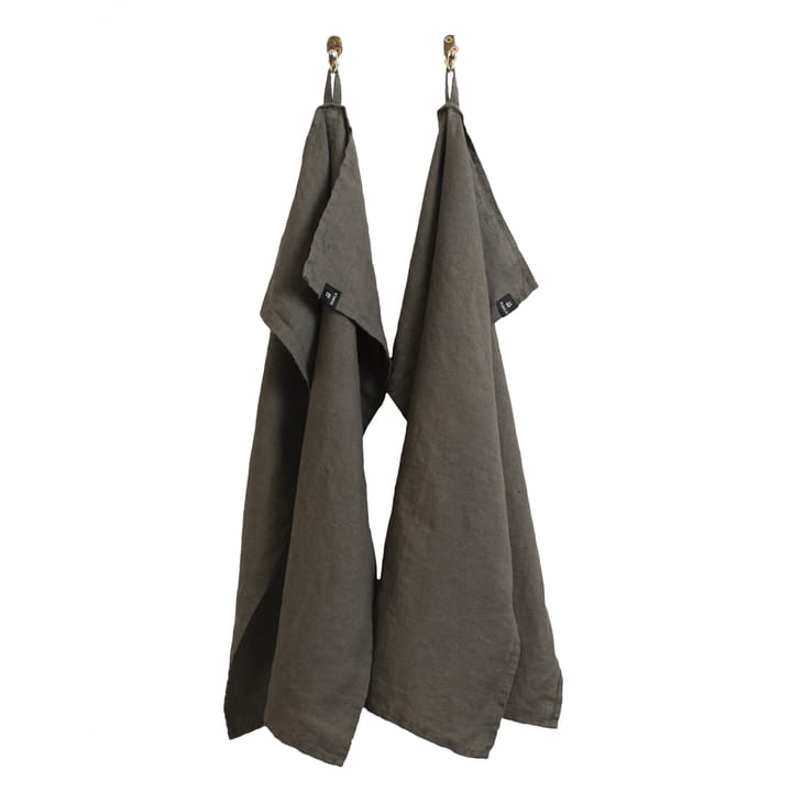 Confezione da 2 strofinacci da cucina Sunshine - Charcoal (grigio scuro) - Himla