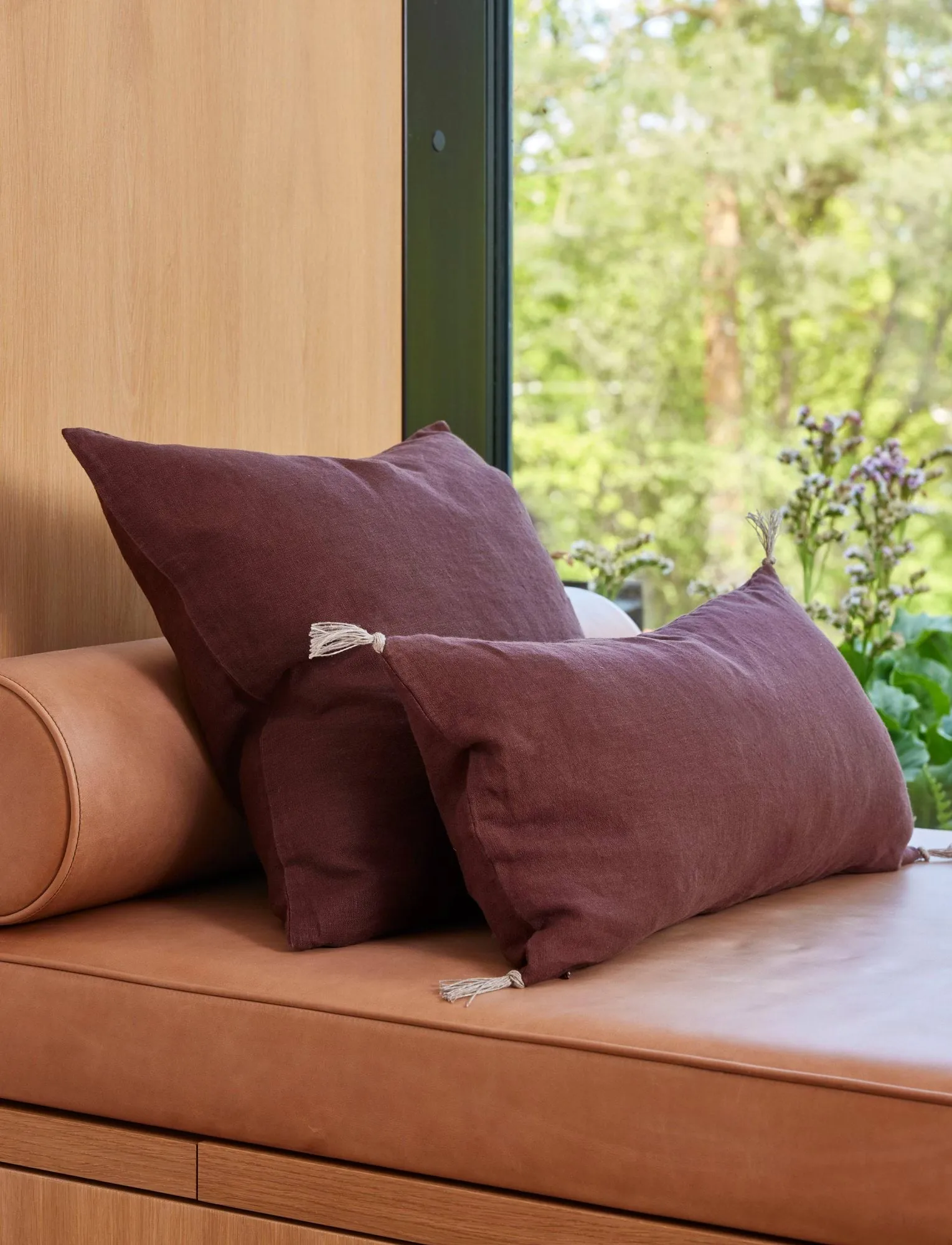 Federa per cuscino Sunshine, Burgundy (rosso), 50x50 cm Himla