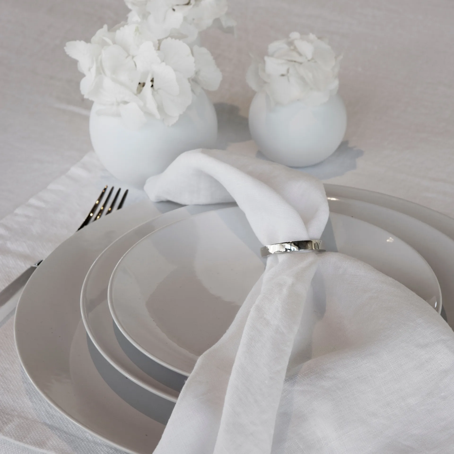 Portatovaglioli Vasa confezione da 4, argento Himla