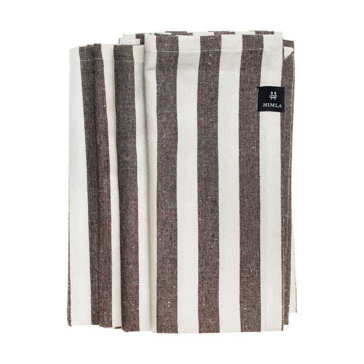 Tovagliolo di stoffa Bretagne 50x50 cm confezione da 4 - Cioccolato - Himla