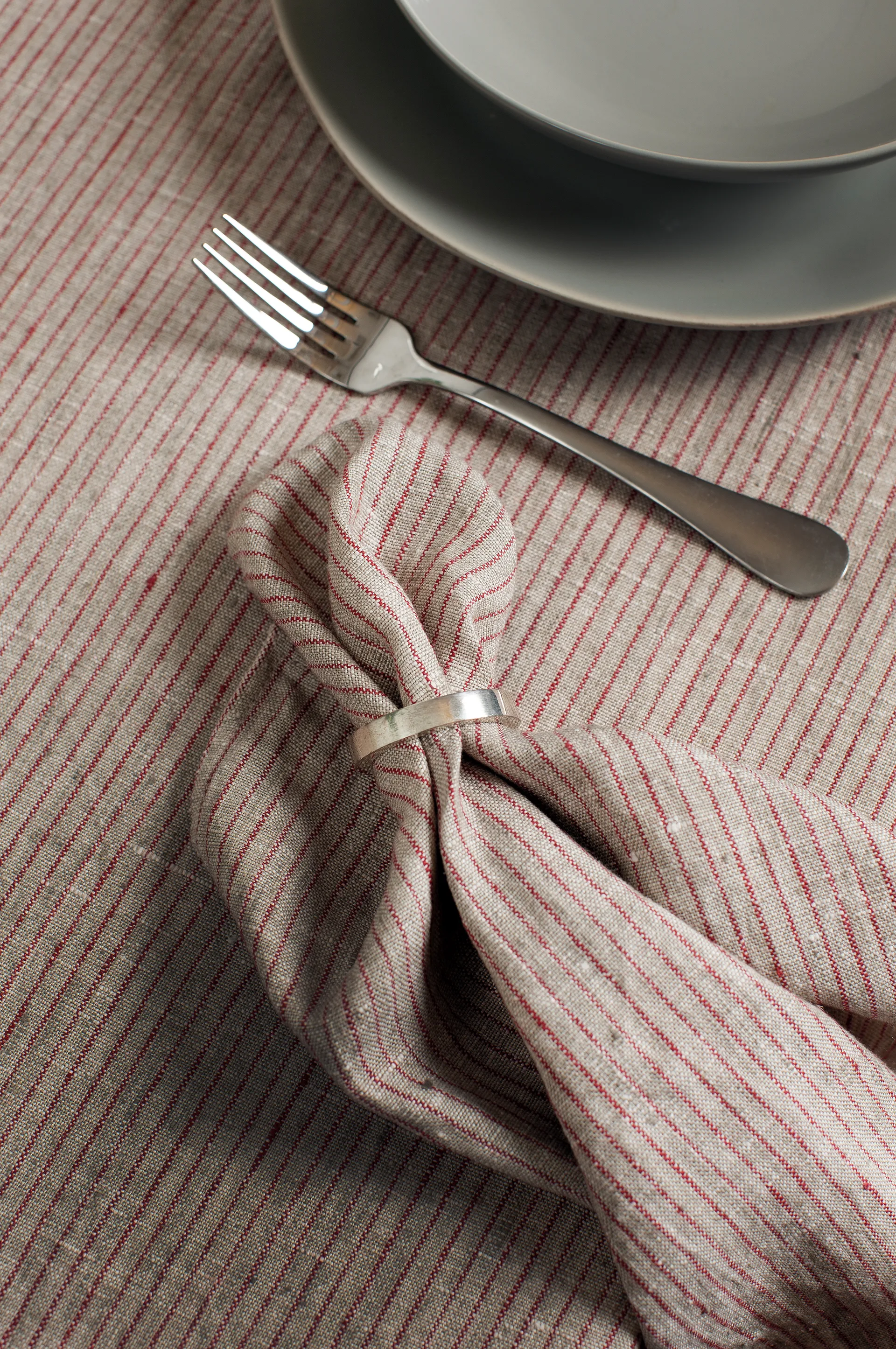 Tovagliolo Linne 45x45 cm, confezione da 4, True red, naturale Himla