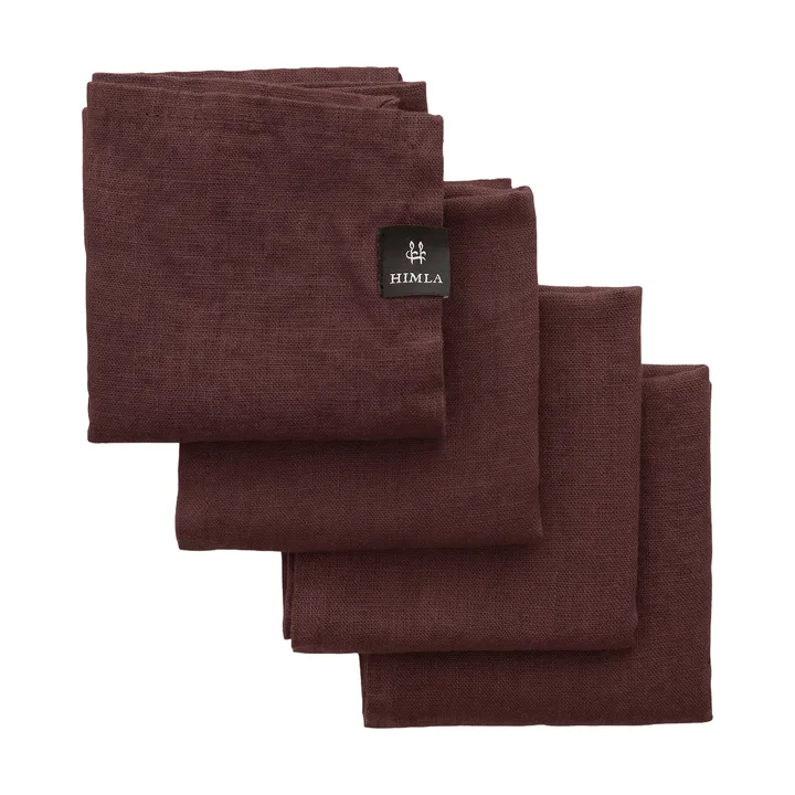 Tovagliolo Sunshine confezione da 4 - Burgundy (rosso) - Himla