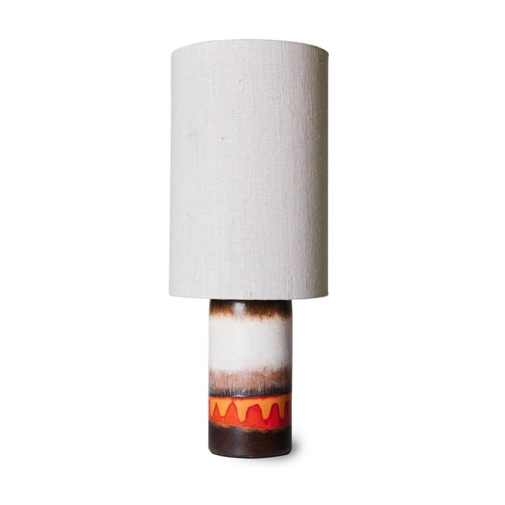 Base lampada lucida Retro - gres - Marrone, panna, rosso/arancione - HKliving