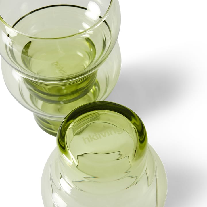 Bicchiere Bulb anni '70 da 27 cl confezione da 4, Verde menta HKliving