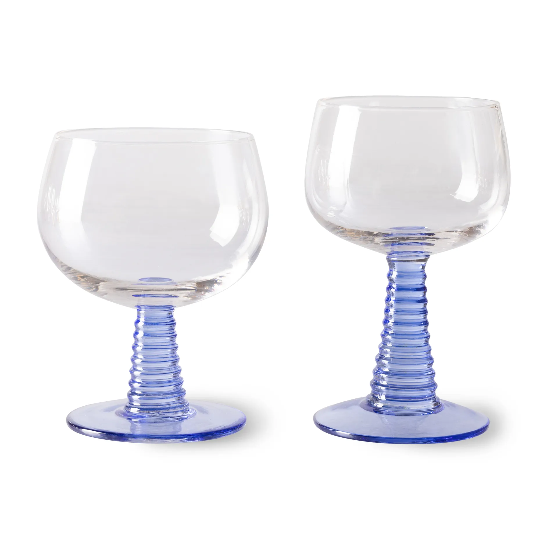 Calice da vino Swirl - basso, Blu HKliving