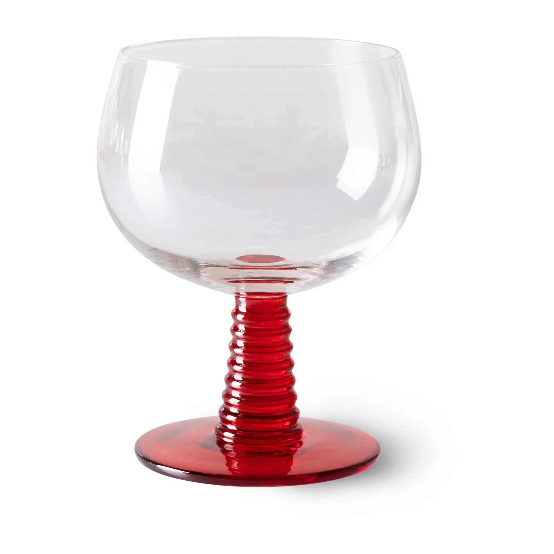 Calice da vino Swirl - basso, Rosso HKliving