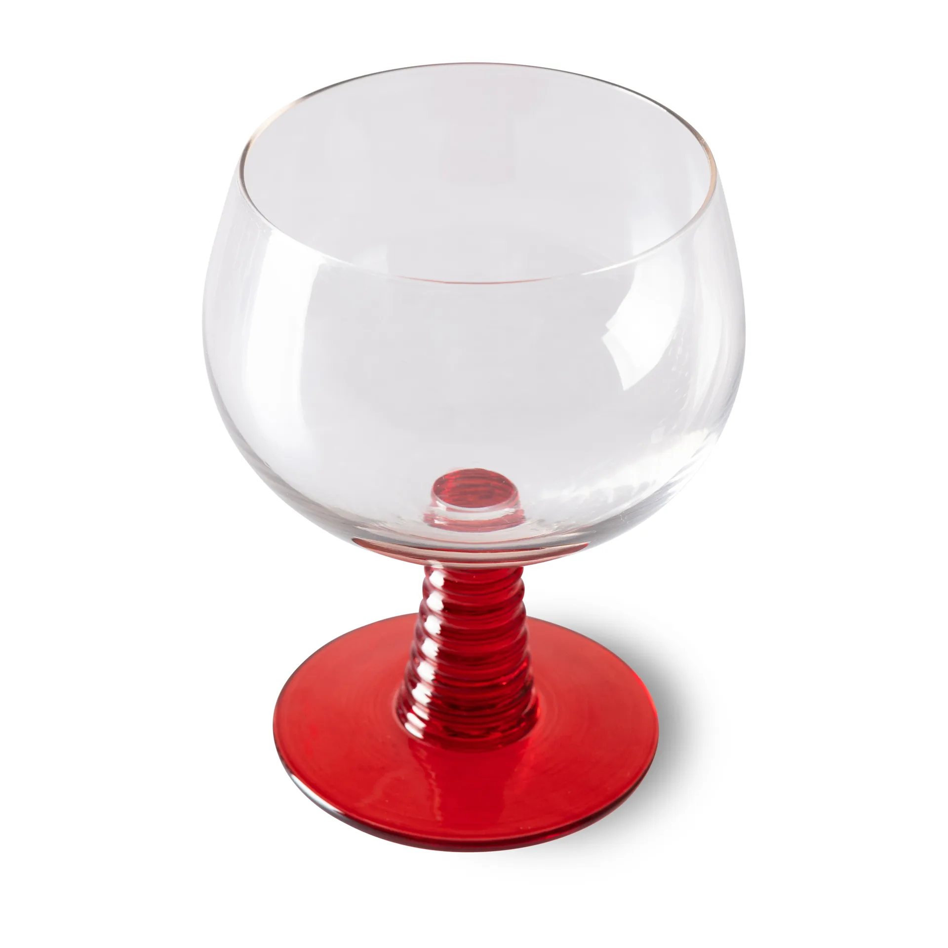 Calice da vino Swirl - basso, Rosso HKliving