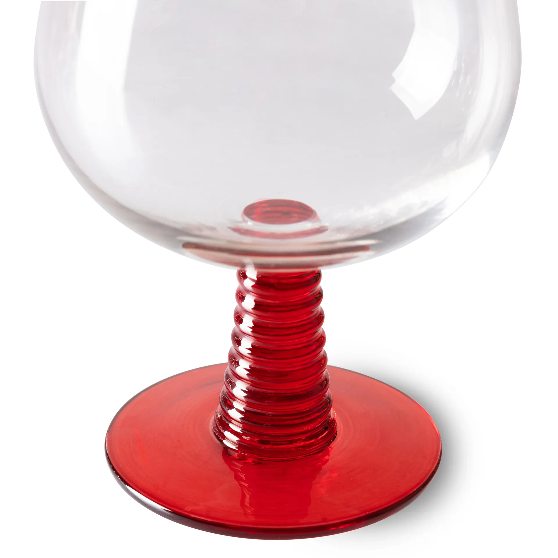 Calice da vino Swirl - basso, Rosso HKliving