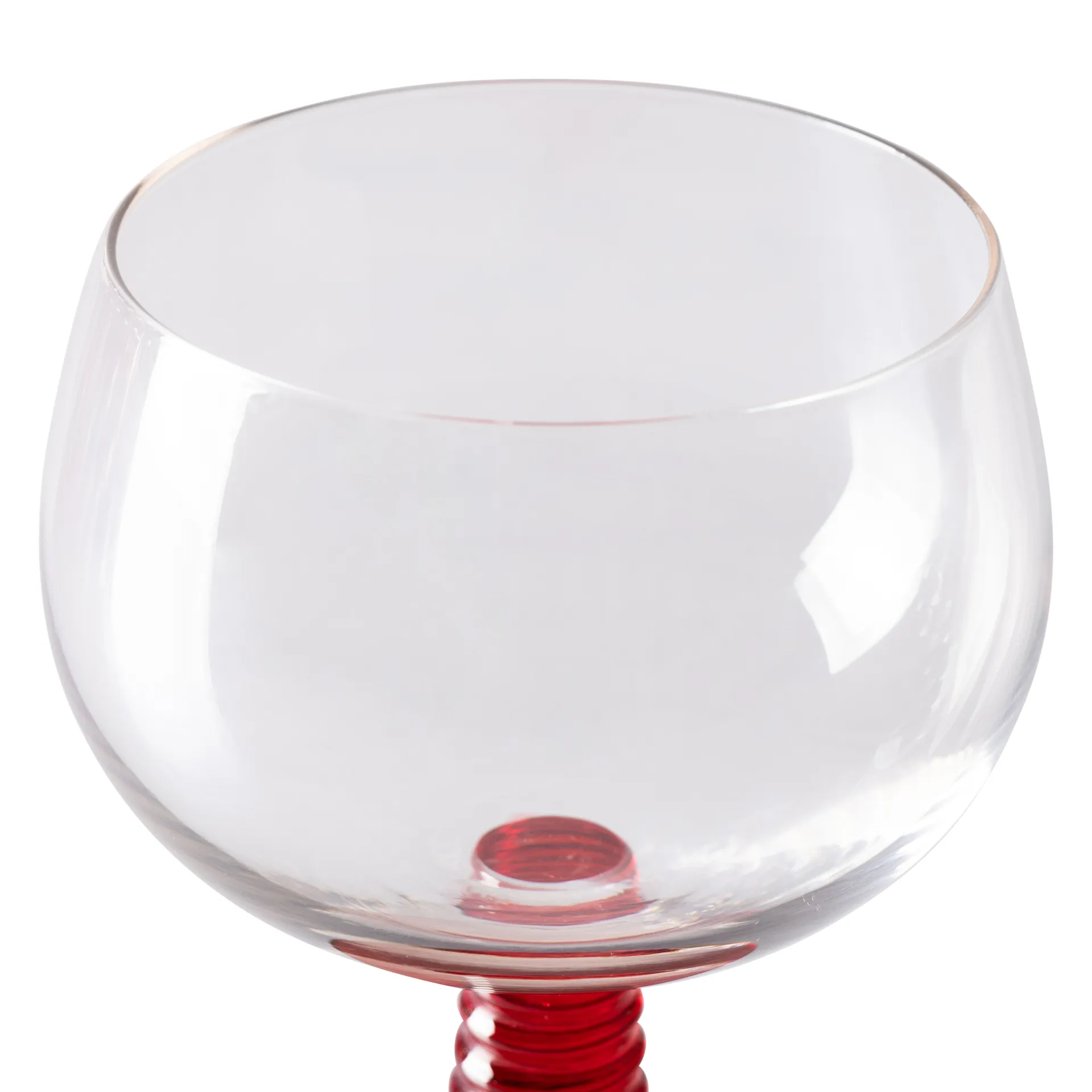 Calice da vino Swirl - basso, Rosso HKliving