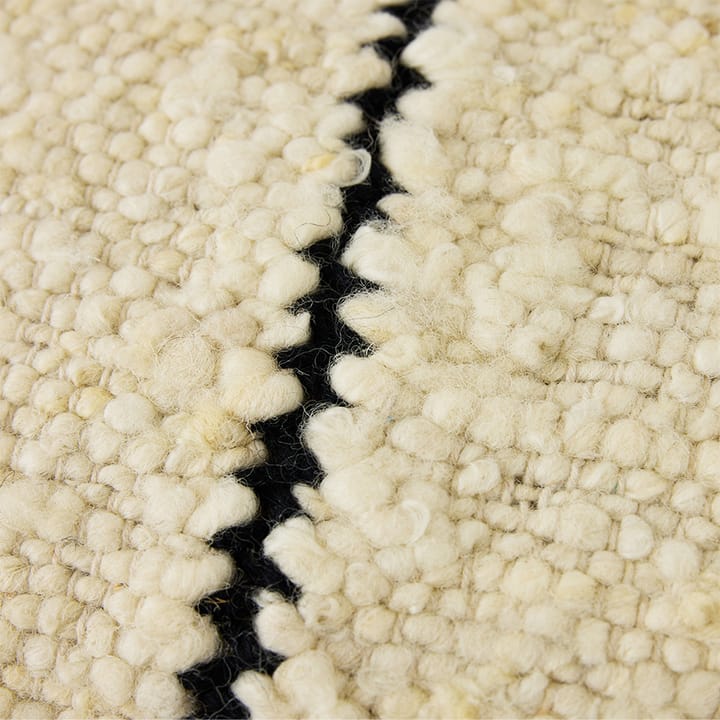 Cuscino a righe in lana naturale 30x50 cm, Bianco HKliving