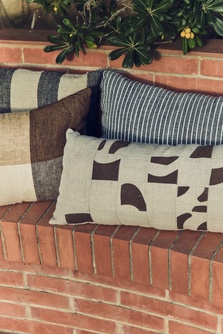 Cuscino monocromatico a righe 40x70 cm, Grigio HKliving
