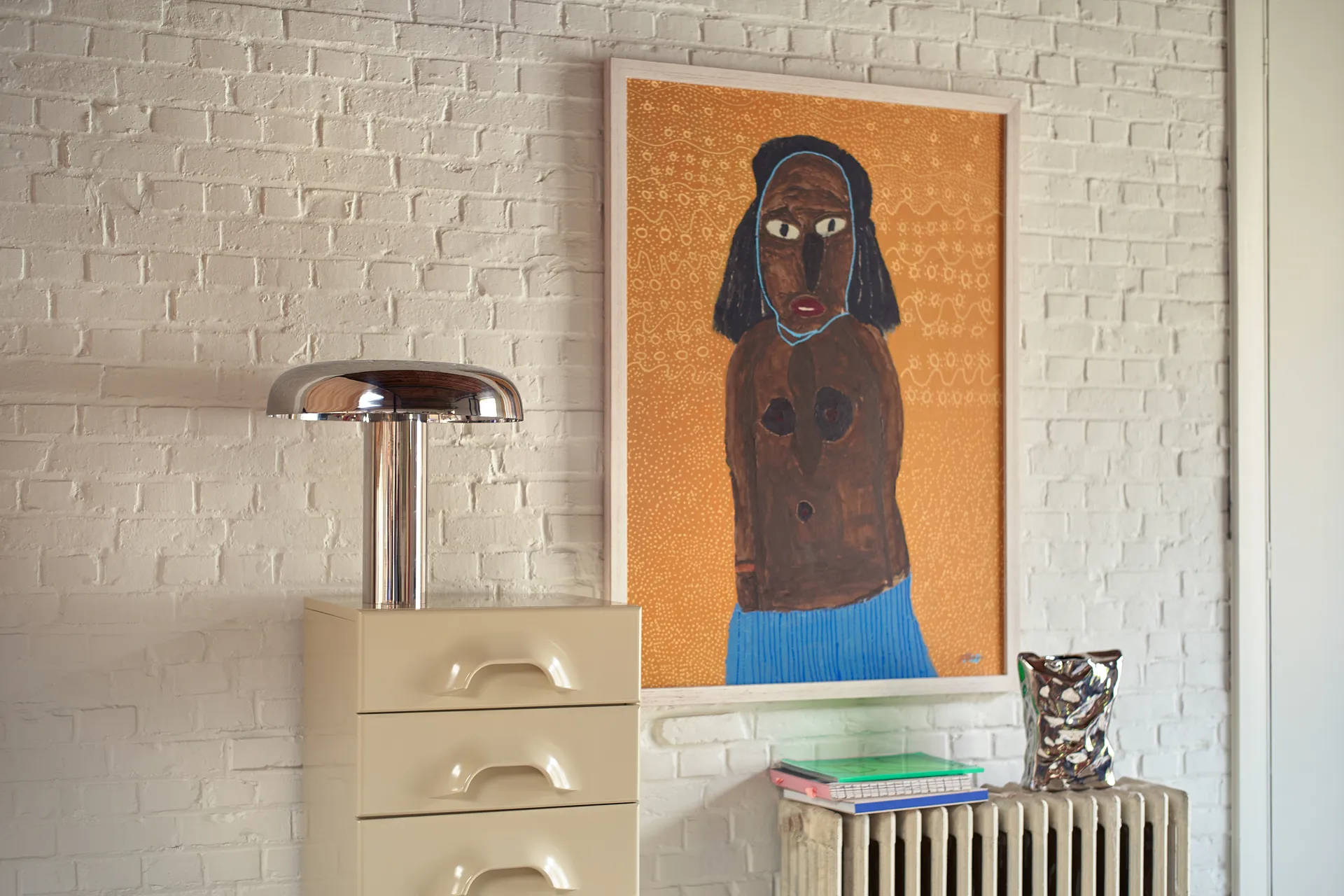 Lampada da tavolo a fungo HK Living, Cromo HKliving