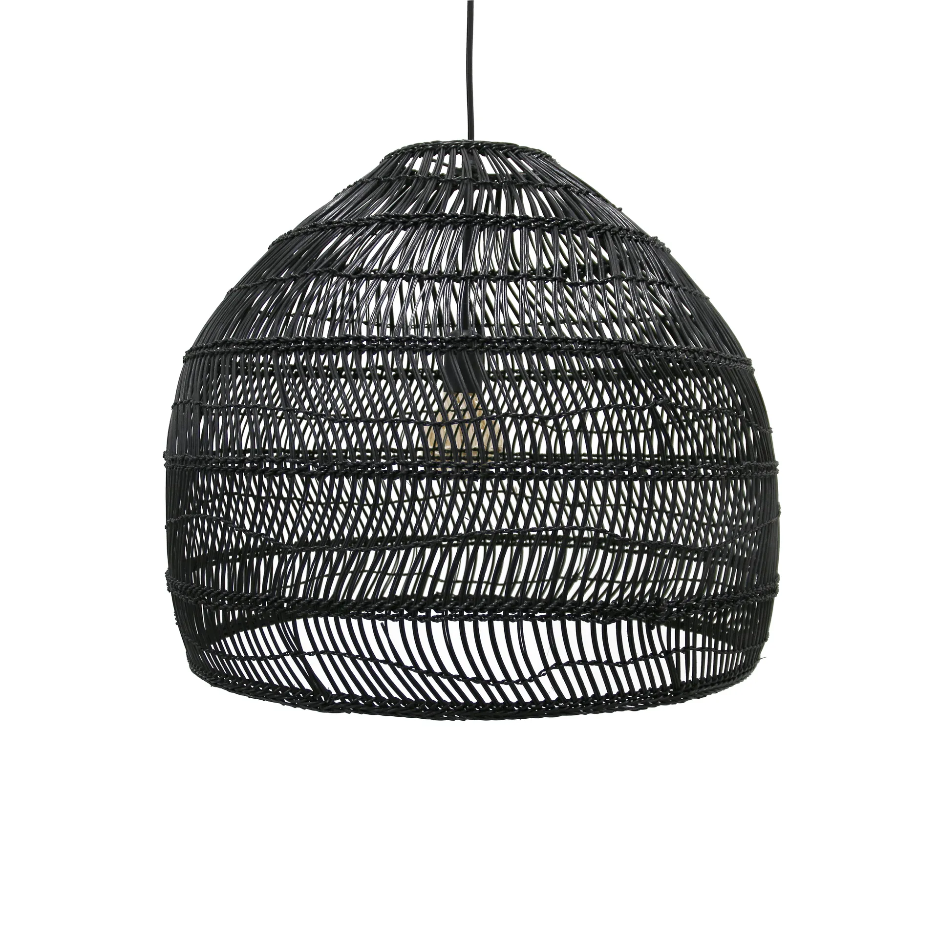 Lampada in vimini HKliving media, nero HKliving