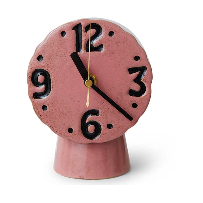 Orologio in ceramica retrò 16,2 cm - Pink - HKliving