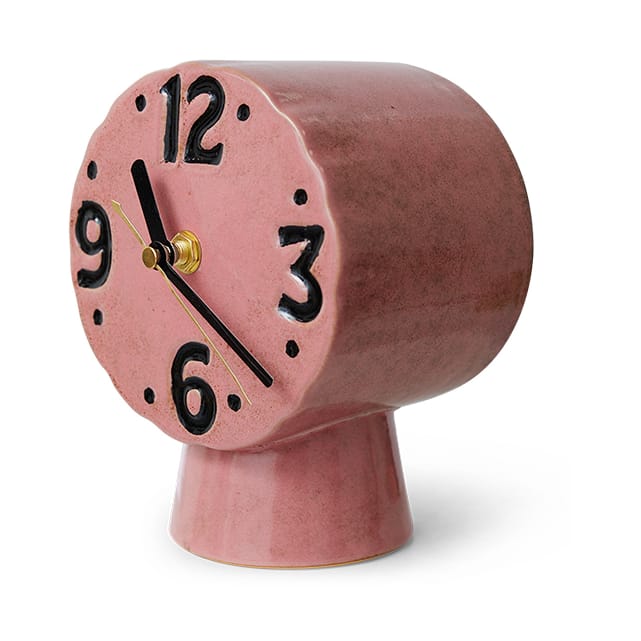 Orologio in ceramica retrò 16,2 cm, Pink HKliving