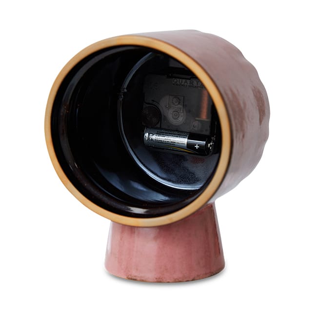 Orologio in ceramica retrò 16,2 cm, Pink HKliving