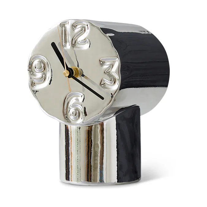 Orologio in ceramica retrò 17,5 cm, Chrome HKliving