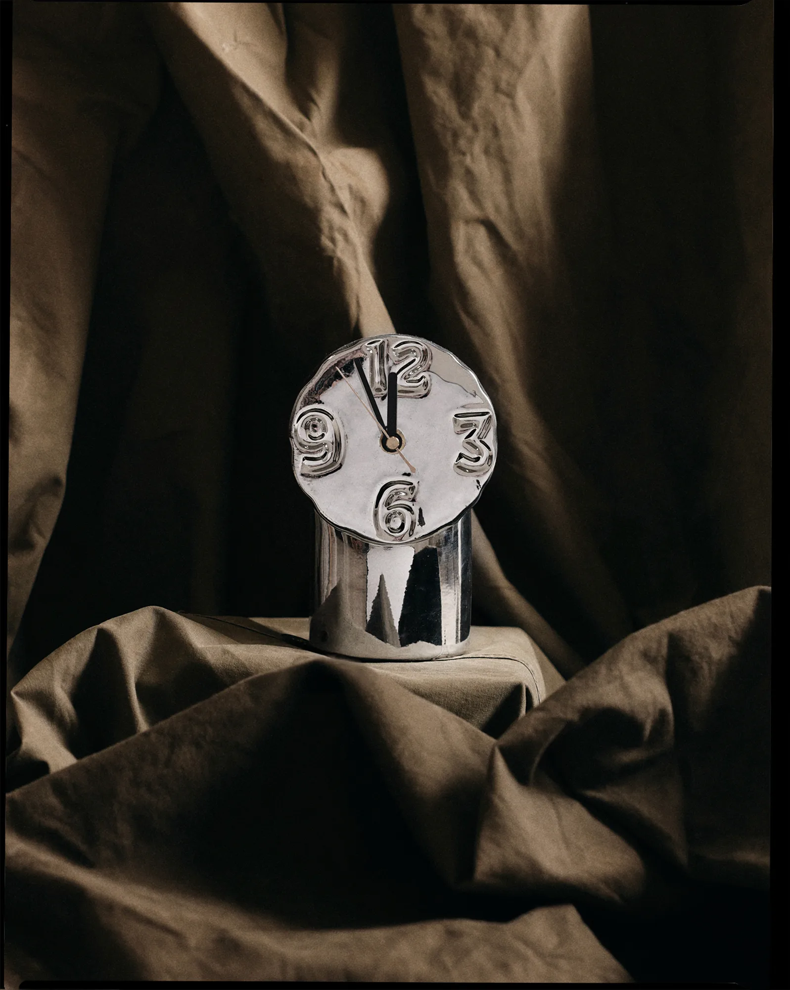 Orologio in ceramica retrò 17,5 cm, Chrome HKliving