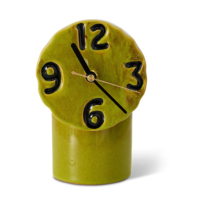 Orologio in ceramica retrò 18 cm - Oliva - HKliving