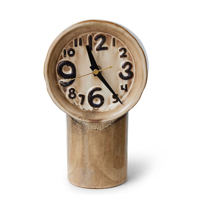 Orologio in ceramica retrò 23,5 cm - Crema - HKliving