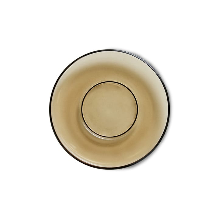 Piattino da caffè 70's Glassware Ø 10,6 cm, confezione da 4 - Mud brown - HKliving