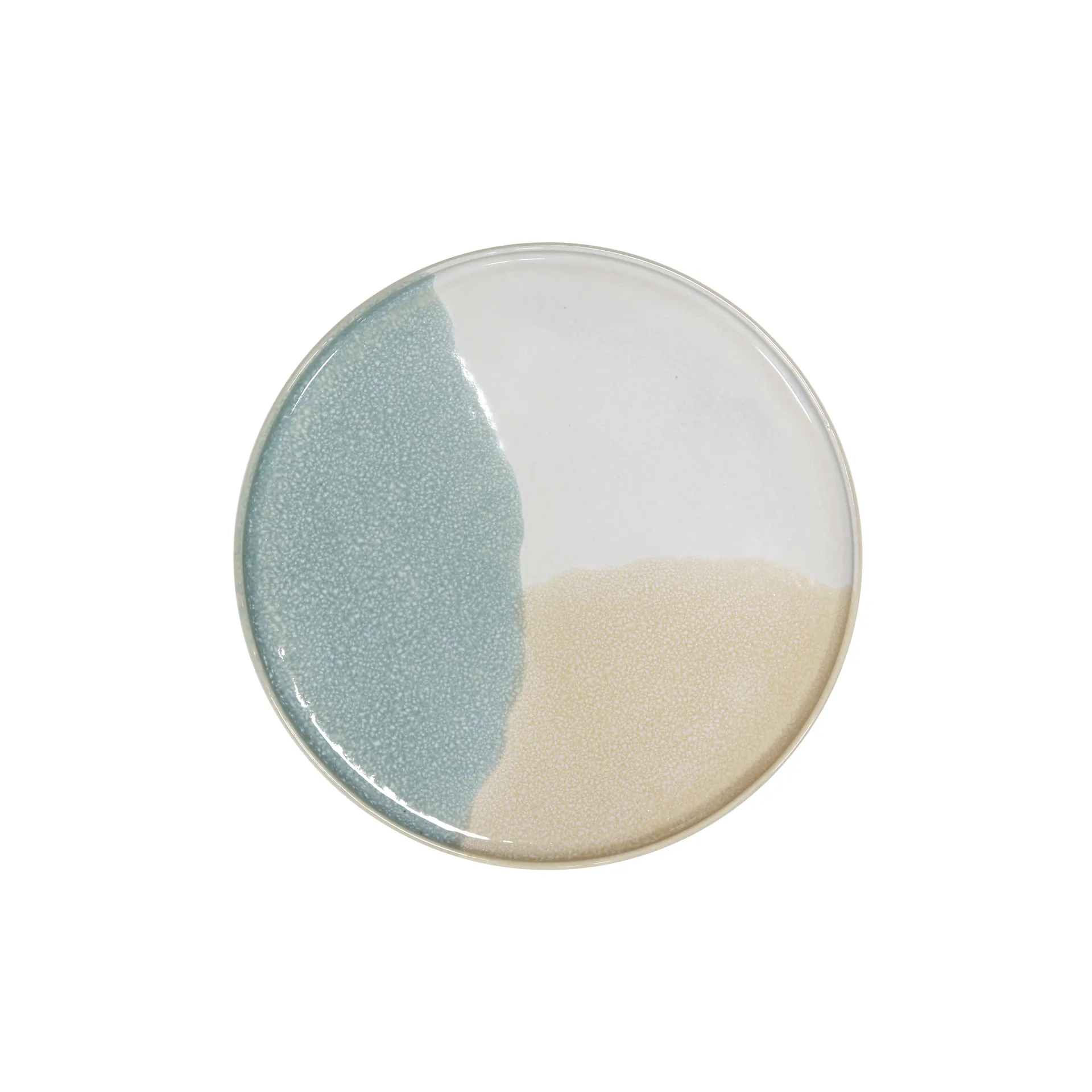 Piattino rotondo in ceramica Gallery, menta/nude HKliving