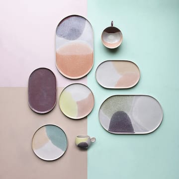 Piattino rotondo in ceramica Gallery - menta/nude - HKliving