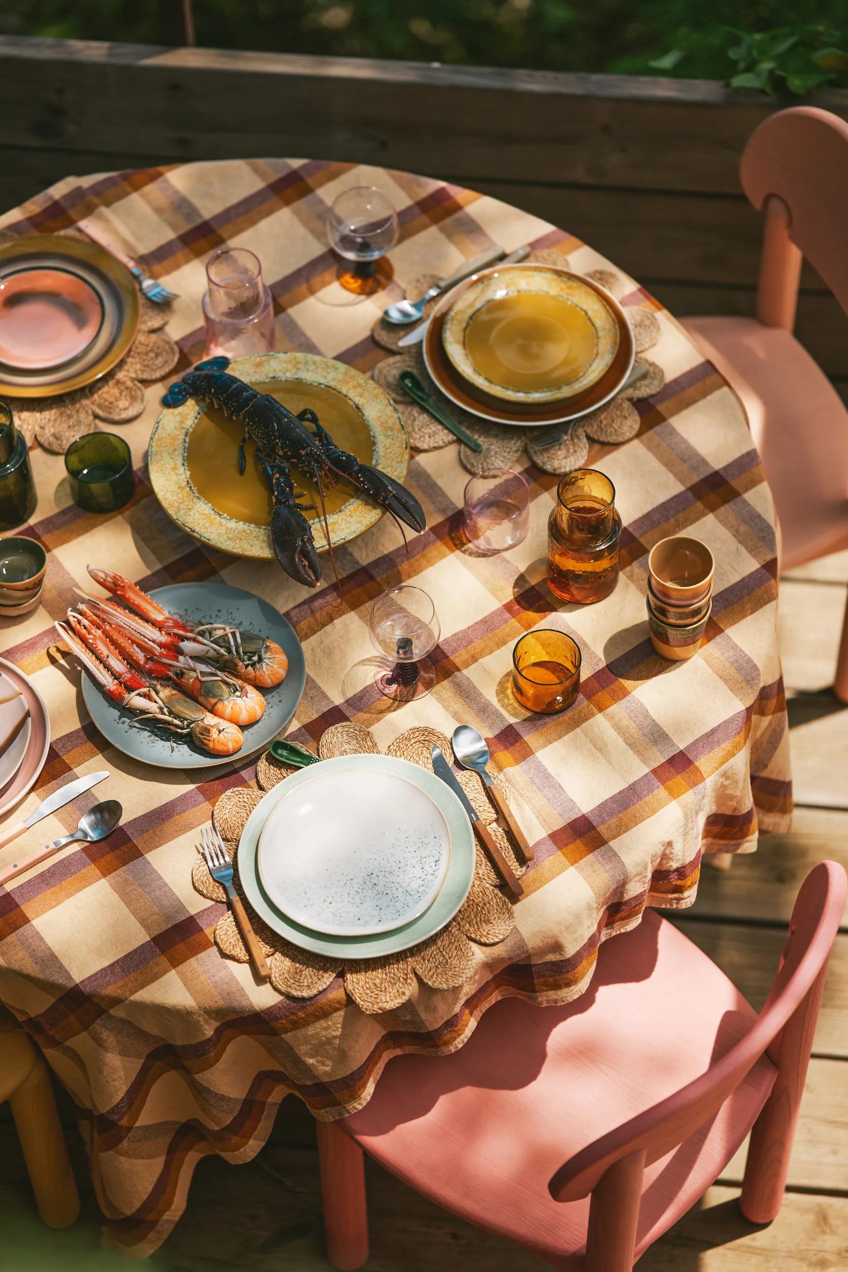 Piatto 70's Ø27,5 cm confezione da 2, Palms HKliving